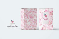 Macaron Seamless Pattern /pink watercolor, dessert 057 Product Image 5