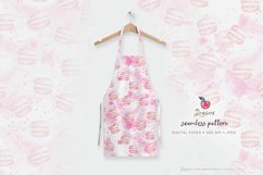 Macaron Seamless Pattern /pink watercolor, dessert 057 Product Image 6