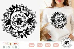 Santa Claus mandala svg | Christmas mandala svg Product Image 2