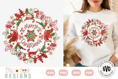 Santa Claus mandala svg | Christmas mandala svg Product Image 1