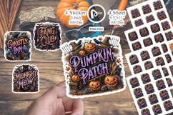 Sinister Retro Halloween Sticker Product Image 1
