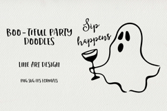 Funny Halloween Line Art Clipart SVG|PNG|EPS Product Image 1