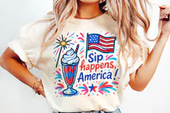 Patriotic Red, White and Blue, Sublimation|4th of July PNG Product Image 3