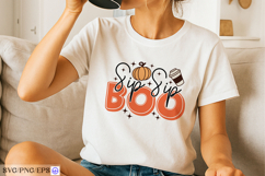 Sip Sip Boo SVG Halloween Quotes T-shirt PNG Design Product Image 3