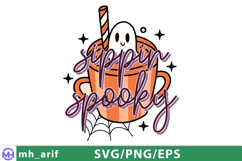 Sippin Spooky SVG Halloween Quotes PNG Design Product Image 1
