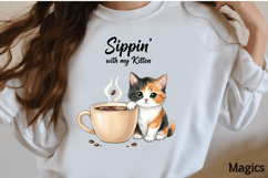 Sippin with my kitten png Product Image 2