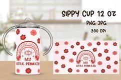 Rainbow Sippy Cup Sublimation. 12 oz Sippy Kids Tumbler Wrap Product Image 1