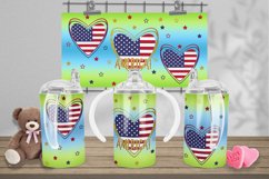 Sippy cup sublimation | Sippy tumbler patriotic Product Image 1