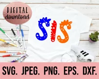 Sister Saurus SVG - Dinosaur Birthday Clipart - Sis Dino SVG Product Image 2