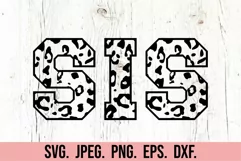 1st Birthday Girl SVG - Leopard Print Mom Dad Bro Sis Family Product Image 4