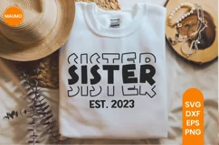 Sister est 2023, baby shower, Pregnancy svg quote, New mom Product Image 3