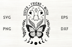 Sister Friend Witch Quote SVG Product Image 1