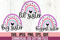Big Sister Little Sister Rainbow SVG Matching Biggest Sister Product Image 1