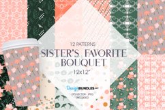Sister's Favorite Bouquet Digital Papers, Vector Patterns Product Image 1