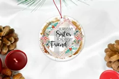 SISTERS CHRISTMAS ORNAMENT SUBLIMATION I SISTERS HOLIDAY ORNAMENT SUBLIMATION