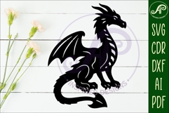 Dragon wall art sign, SVG file. vector file design 4 Product Image 2