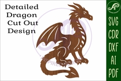 Dragon wall art sign, SVG file. vector file design 4 Product Image 4