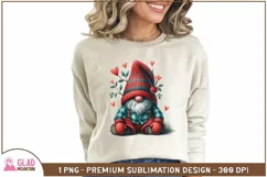 Valentine Gnome with suspenders, plaid shirt, and knit hat Product Image 2