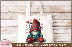 Valentine Gnome with suspenders, plaid shirt, and knit hat Product Image 3