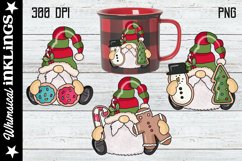 Sitting Santa Gnomes Love Cookies Gingerbread Sublimation Product Image 1