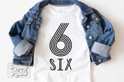 6th Birthday Girl SVG - 6th Birthday Retro - Six Birthday Product Image 3