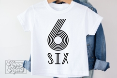 6th Birthday Girl SVG - 6th Birthday Retro - Six Birthday Product Image 4