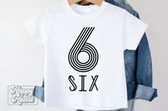 6th Birthday Girl SVG - 6th Birthday Retro - Six Birthday Product Image 4