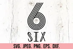 6th Birthday Girl SVG - 6th Birthday Retro - Six Birthday Product Image 5