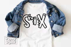 6th Birthday Boy Dinosaur SVG - Six Dinosaur Shirt Clipart Product Image 2