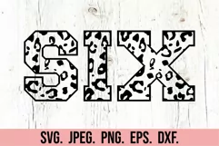 6th Birthday Girl SVG - Six Leopard Print Birthday Girl Product Image 1