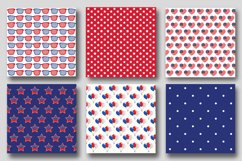 4th of July Digital Papers, American Patriotic Pattern Product Image 4