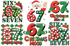 Funny Christmas Six Seven 67 Png Bundle 6 7 67 Christmas Product Image 1