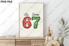 Six Seven 6 7 Christmas Xmas Meme PNG Product Image 3
