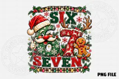 Six Seven Christmas Funny 6 7 Reindeer & Gingerbread Holiday Product Image 1