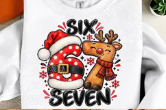 Six Seven Christmas Reindeer PNG Product Image 1