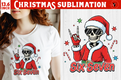 Funny Six Seven sublimation | Cool Santa and animals clipart Product Image 1