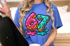 Six Seven Ice Cream Baseball Drip,67 Fun Softball Meme PNG Product Image 5