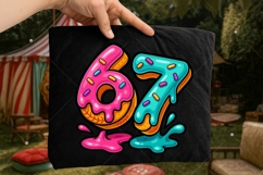 Six Seven Ice Cream Baseball Drip,67 Fun Softball Meme PNG Product Image 3