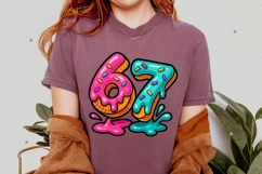 Six Seven Ice Cream Baseball Drip,67 Fun Softball Meme PNG Product Image 8