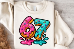 Six Seven Ice Cream Baseball Drip,67 Fun Softball Meme PNG Product Image 9