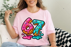 Six Seven Ice Cream Baseball Drip,67 Fun Softball Meme PNG Product Image 11