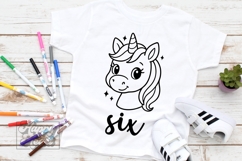 Six Birthday Unicorn SVG - 6th Birthday Unicorn Shirt PNG Product Image 5