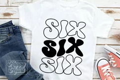 Six SVG - 6th Birthday Retro - Sixth Birthday Shirt PNG Product Image 2