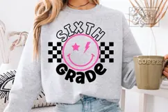 Retro 6th Grade SVG - Back To School PNG - Sixth Grade Era Product Image 1