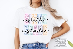 6th Grade SVG - Retro Back To School Hello Sixth Grade PNG Product Image 4