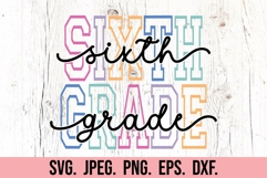 6th Grade SVG - Retro Back To School Hello Sixth Grade PNG Product Image 5