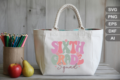 Sixth Grade Squad SVG File | Back to School Retro SVG Product Image 3