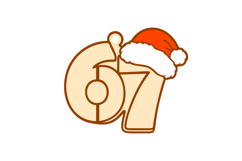 Six Seven Christmas Ornament Laser Cut File Template Product Image 2