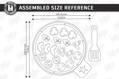 Montessori Pizza Laser Cut Bundle|Toy Pizza Kit with Spatula Product Image 2