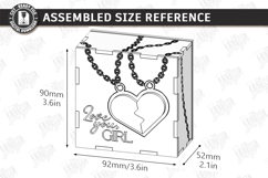 Galantines Day Photo Memory Box Laser Cut | Keepsake Box SVG Product Image 2